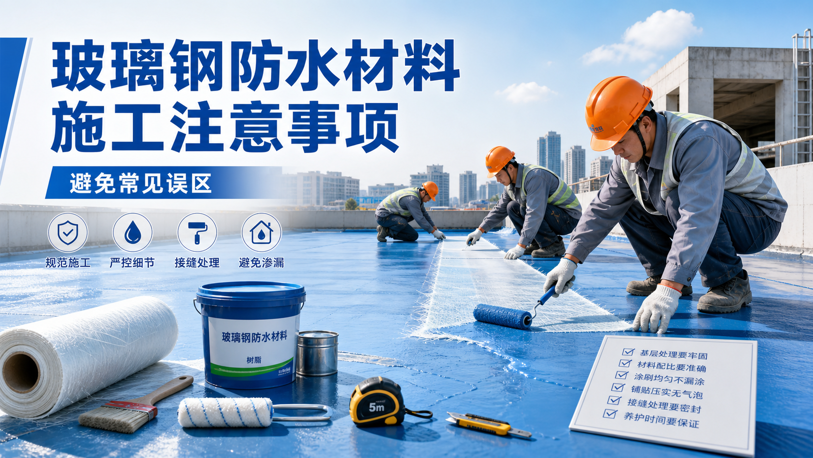 玻璃钢防水材料施工注意事项,避免常见误区 宁波 版